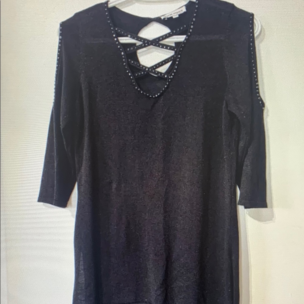 Black Crisscross Women's Top